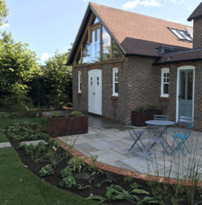 Slate Grey garden design patio and borders planting, Edenbridge