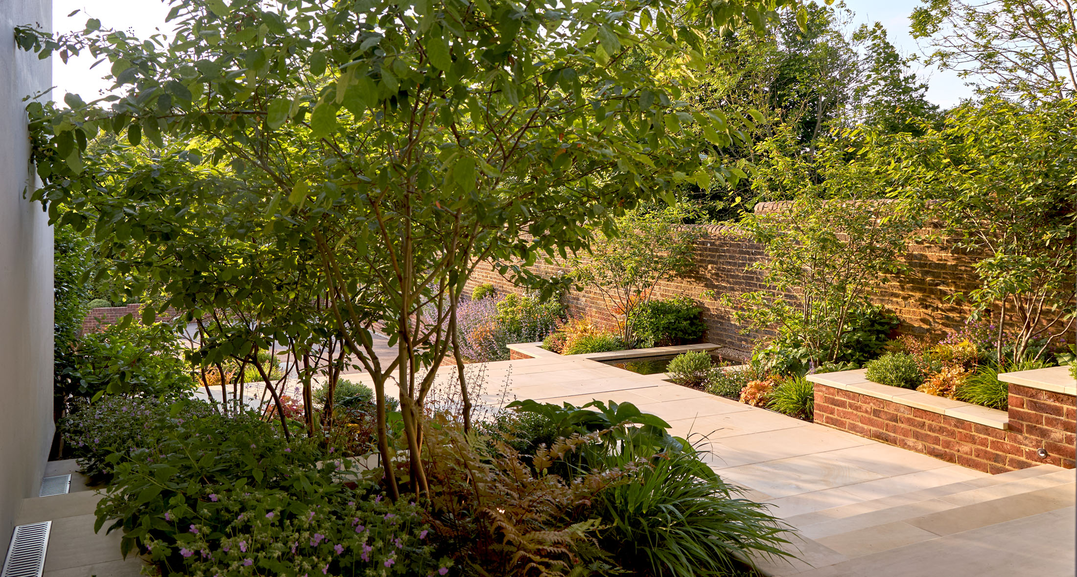 country garden patio and planting